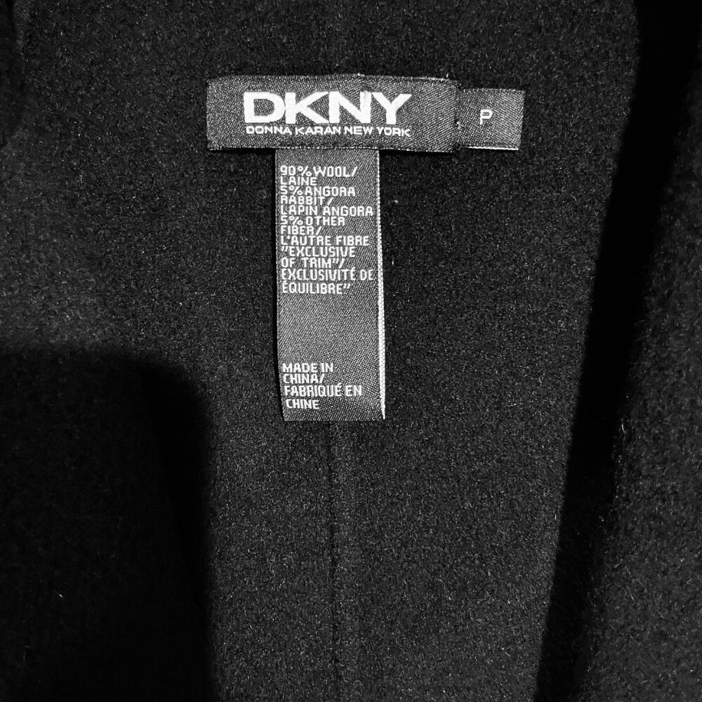 DKNY Black Wool Side Tie Jacket - Picture 7 of 9